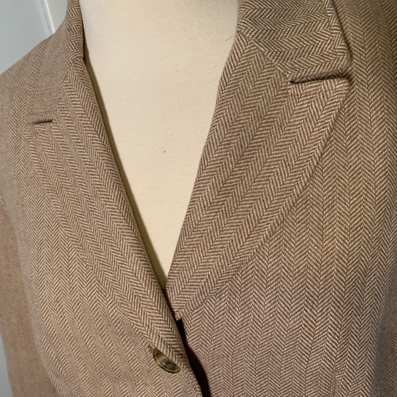 Coldwater Creek Brown Herringbone Blazer, 8P - Picture 5 of 10